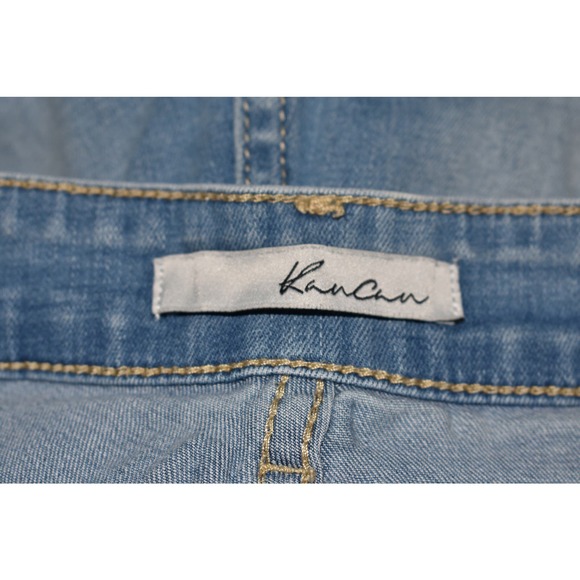KANCAN $60 High Rise Stretch Denim Cut-Off Shorts Frayed Hems Size 27 - Picture 3 of 4